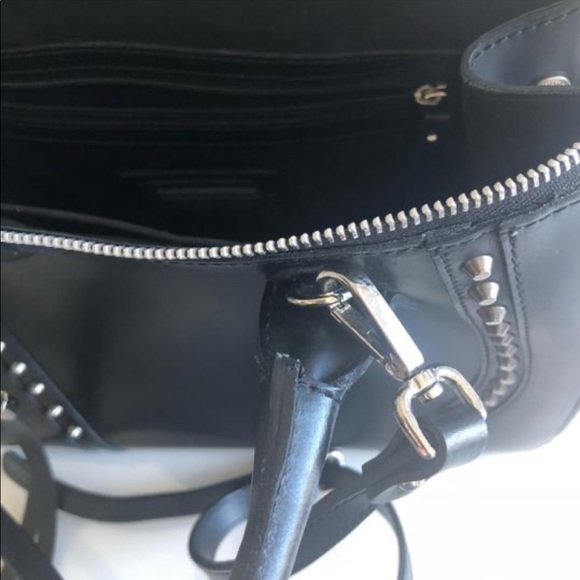 Black Studded Leather Bag - Picture 3 of 3